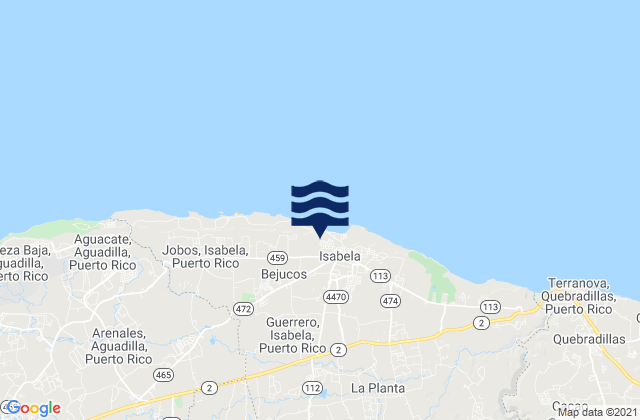 Guerrero Barrio, Puerto Rico tide times map