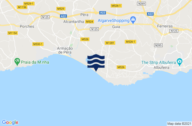 Guia, Portugal tide times map
