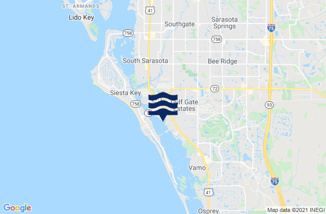 Gulf Gate Estates, United States tide chart map