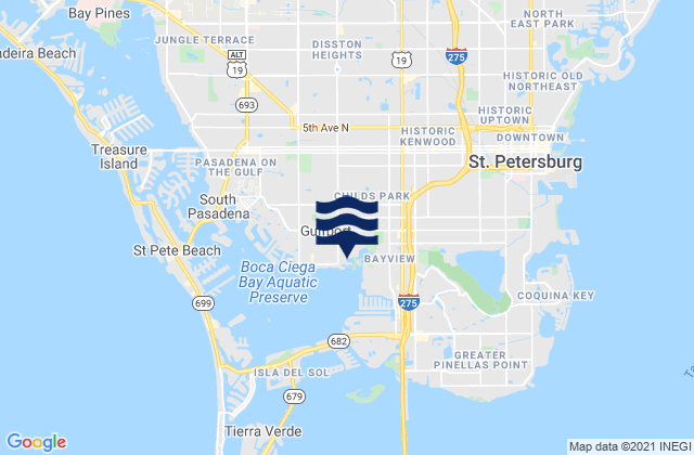 Gulfport, United States tide chart map