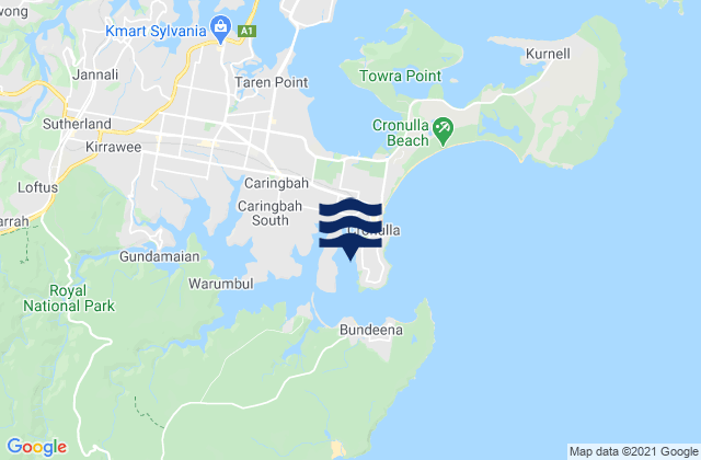 Gunnamatta Bay, Australia tide times map