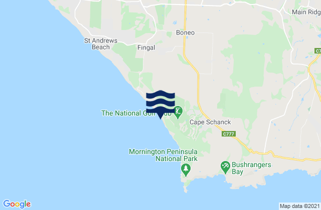 Gunnamatta Beach, Australia tide times map
