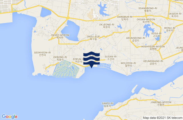 Gunsan-si, South Korea tide times map