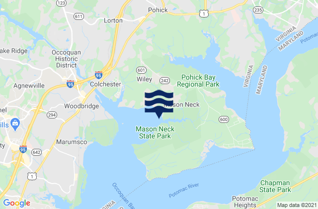 Gunston Cove, United States tide chart map
