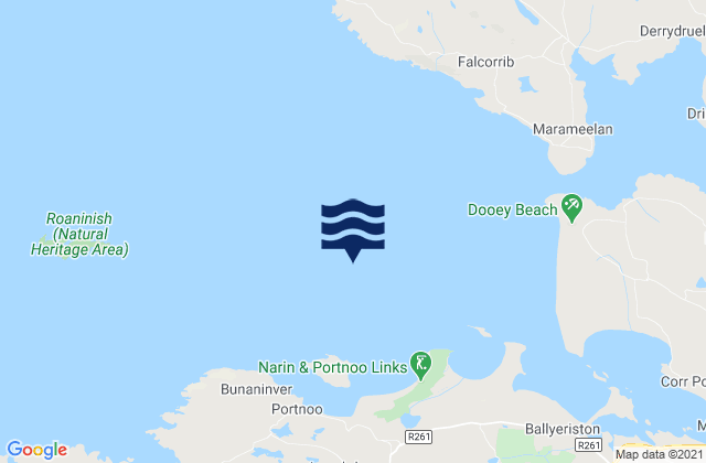 Gweebarra Bay, Ireland tide times map