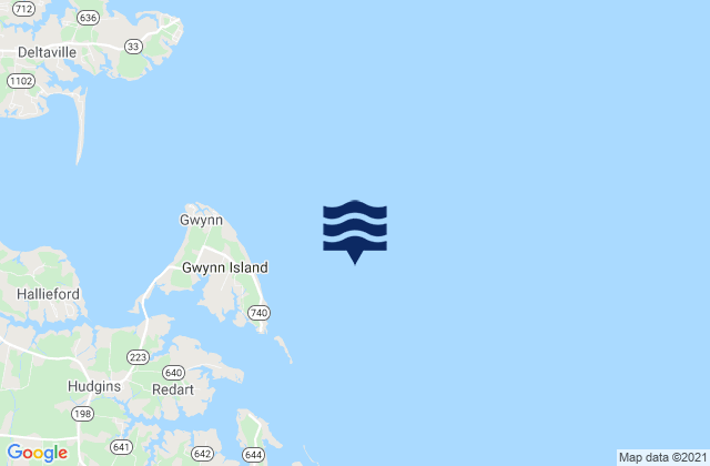 Gwynn Island 1.5 n.mi. east of, United States tide chart map