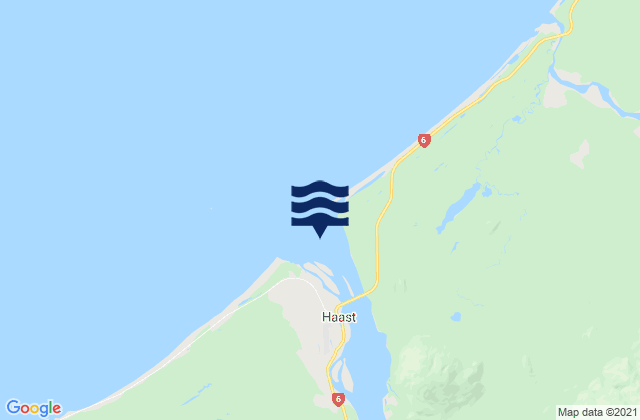 Haast River Entrance, New Zealand tide times map