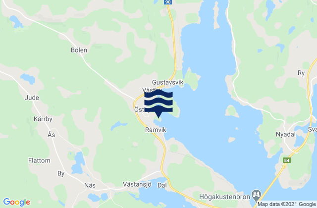 Haernoesands Kommun, Sweden tide times map