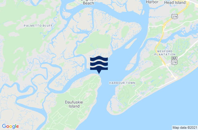 Haig Point Daufuskie Island Cooper River, United States tide chart map