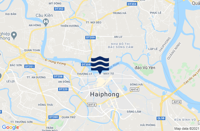 Haiphong, Vietnam tide times map