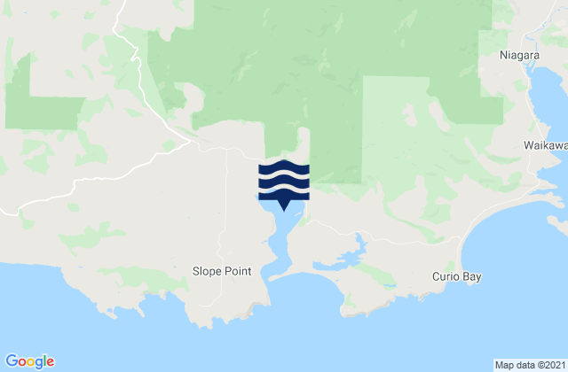 Haldane Estuary, New Zealand tide times map
