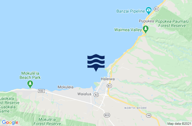 Haleiwa, United States tide chart map