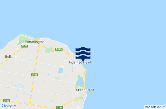 Half Moon Bay, Australia tide times map