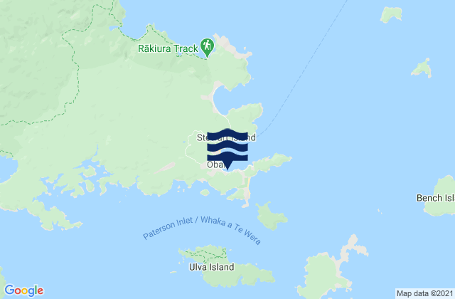 Halfmoon Bay - Oban, New Zealand tide times map
