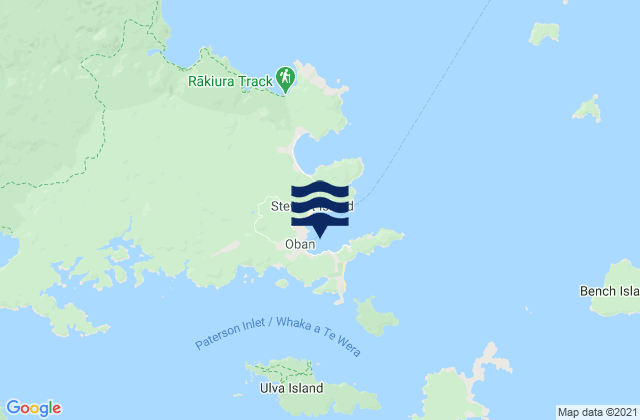 Halfmoon Bay, New Zealand tide times map