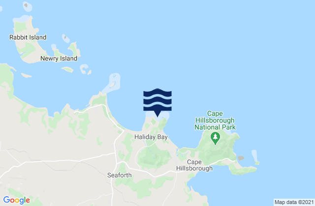 Haliday Bay, Australia tide times map