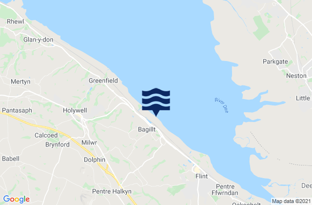 Halkyn, United Kingdom tide times map