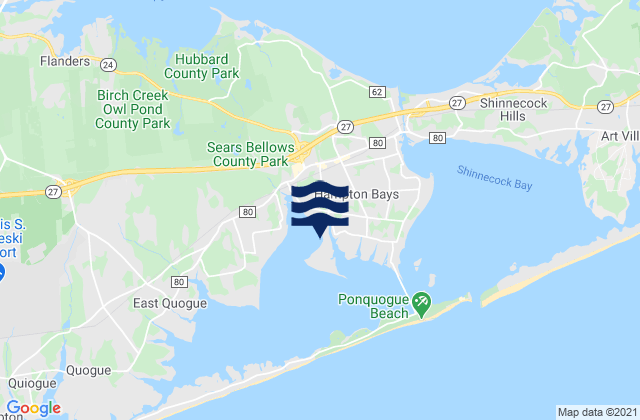 Hampton Bays, United States tide chart map