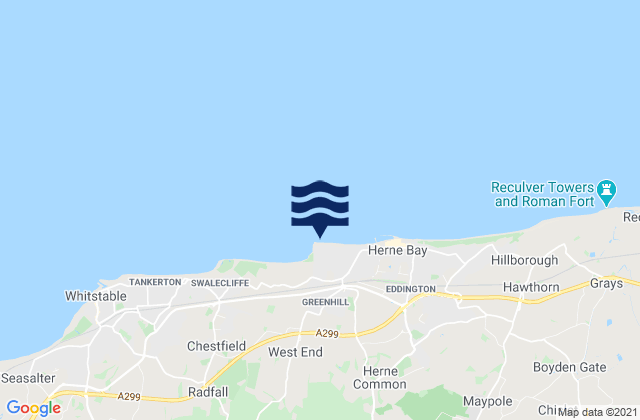 Hampton Pier - East Beach, United Kingdom tide times map