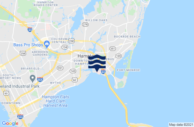 Hampton River, United States tide chart map