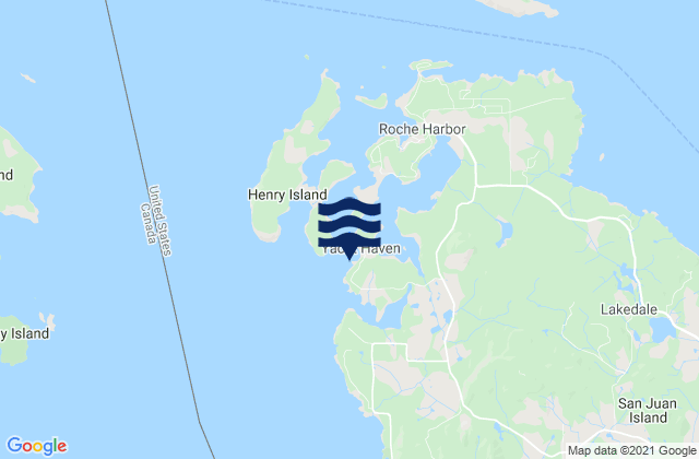 Hanbury Point (Mosquito Pass San Juan Island), United States tide chart map