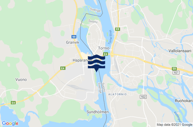 Haparanda, Sweden tide times map