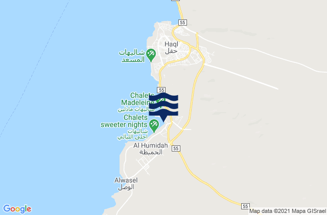 Haql, Saudi Arabia tide times map