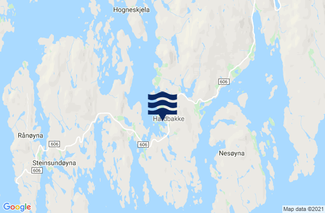 Hardbakke, Norway tide times map