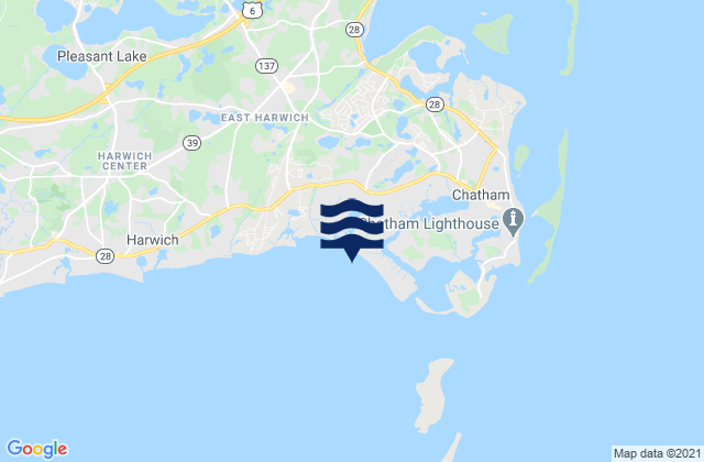 Hardings Beach Chatham, United States tide chart map