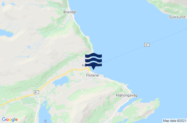 Hareid, Norway tide times map