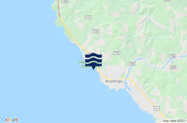 Harris Beach , United States tide chart map