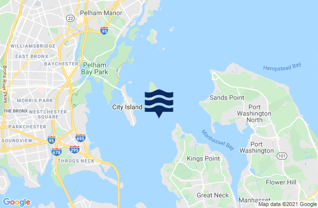 Hart Island 0.3 n.mi. SSE of, United States tide chart map