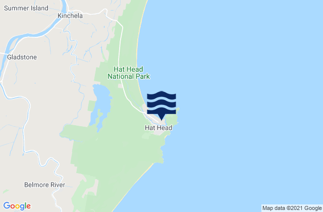 Hat Head, Australia tide times map