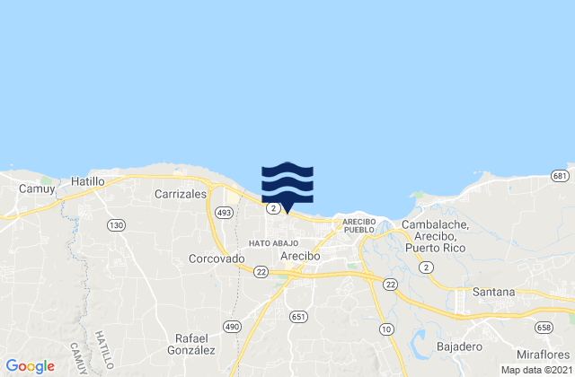 Hato Abajo Barrio, Puerto Rico tide times map