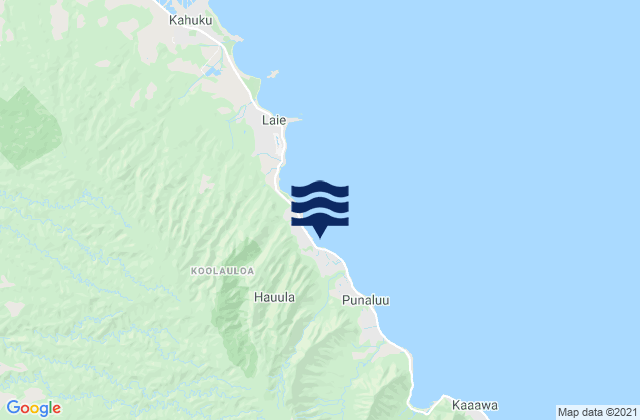 Hau'ula, United States tide chart map
