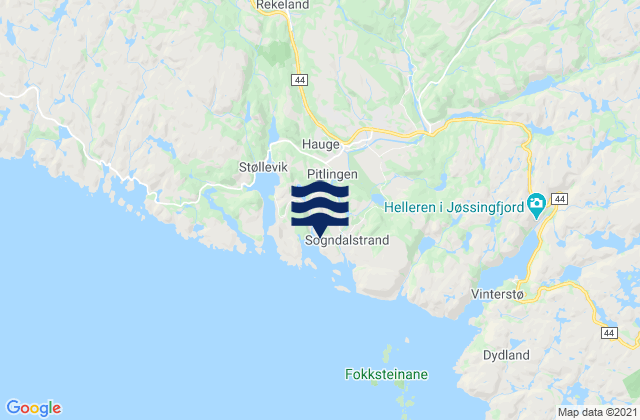 Hauge i Dalane, Norway tide times map
