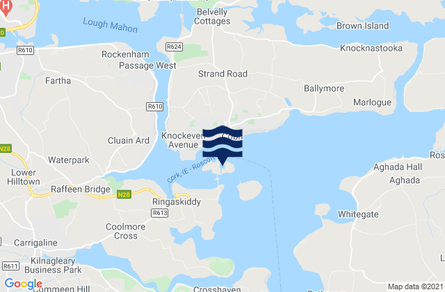 Haulbowline Island, Ireland tide times map