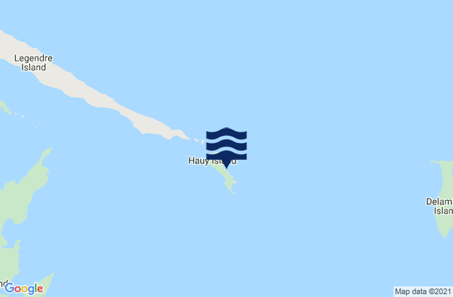 Hauy Island, Australia tide times map