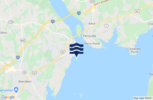 Havre de Grace, United States tide chart map