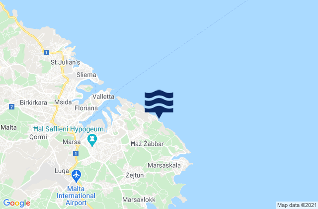Haz-Zabbar, Malta tide times map