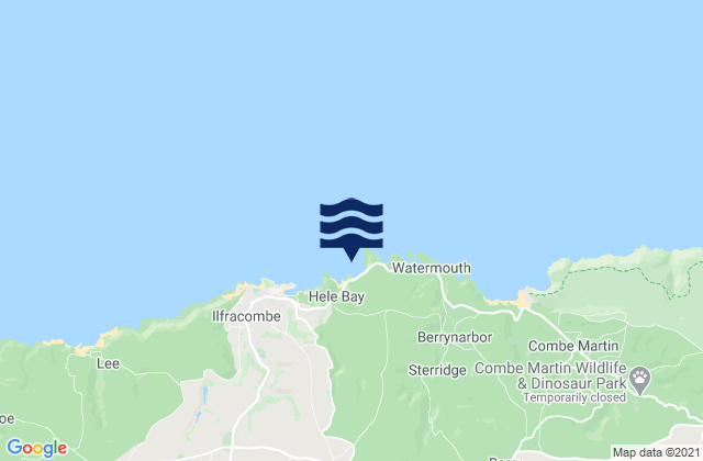 Hele Bay, United Kingdom tide times map