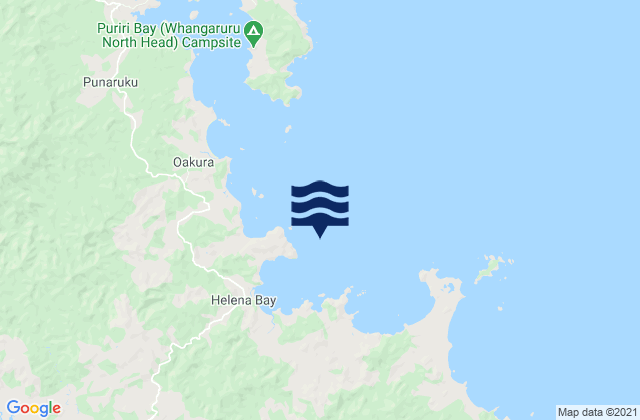 Helena Bay, New Zealand tide times map