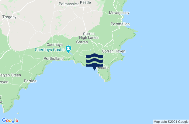 Hemmick Beach, United Kingdom tide times map