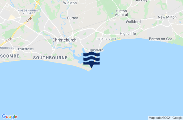 Hengistbury Head, United Kingdom tide times map