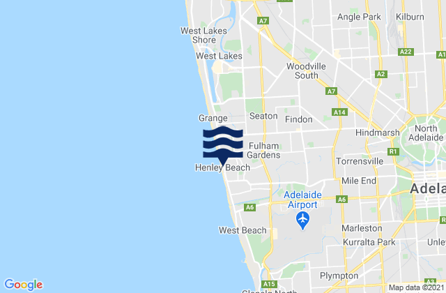 Henley Beach, Australia tide times map