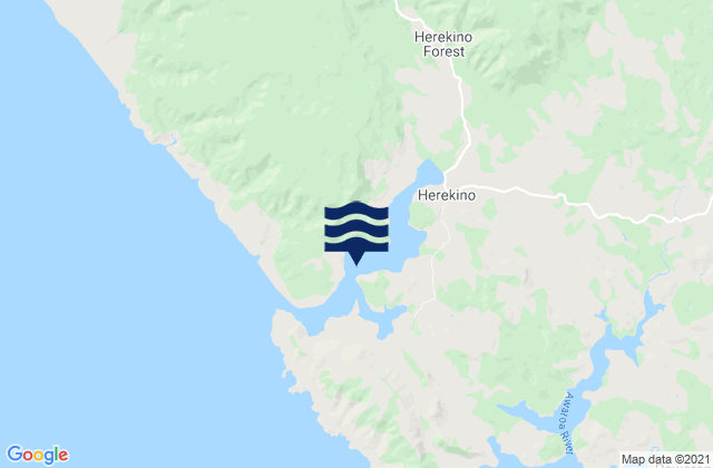 Herekino Harbour, New Zealand tide times map