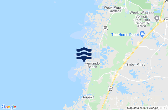 Hernando Beach, United States tide chart map