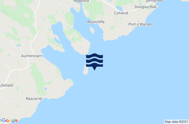 Hestan Island, United Kingdom tide times map
