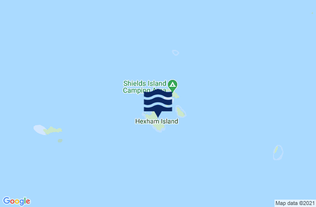 Hexham Island, Australia tide times map
