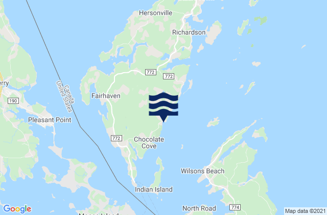Hibernia Cove, Canada tide times map